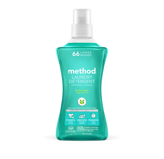 method-laundry-detergent-beach-sage-53-5-fl-oz-66-loads-he-compatible image 1