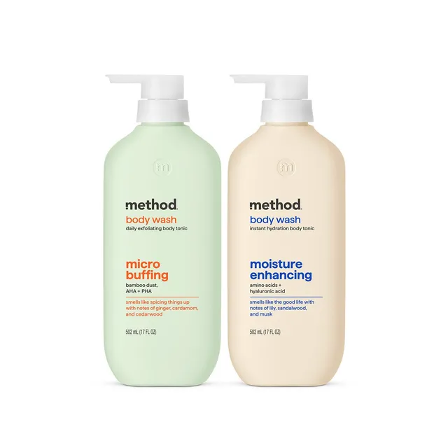 method-micro-buffing-moisture-enhancing-body-wash-tonic-bundle-2-x-17-fl-oz-34-f image 1