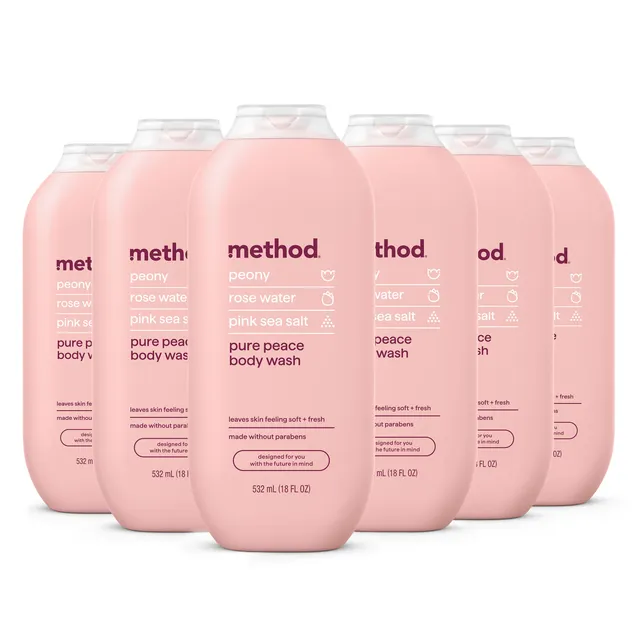 method-pure-peace-body-wash-6-count-bundle-108-fl-oz image 1