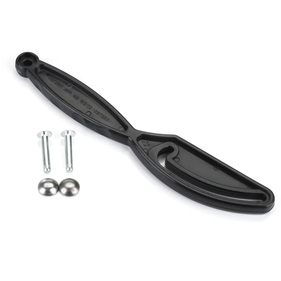 minky-black-2-3-tier-replacement-locking-handle-with-rivets-washers image 1