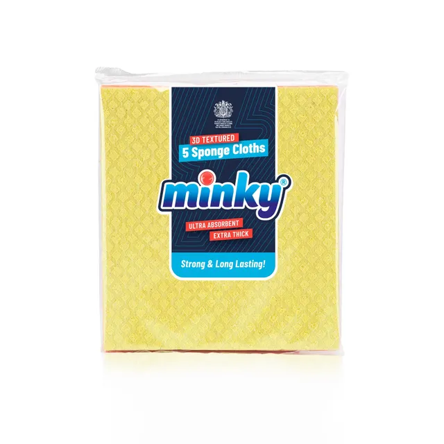 minky-sponge-cloths-5pk-extra-thick-3d-cotton-fiber-cleaning-cloths image 1