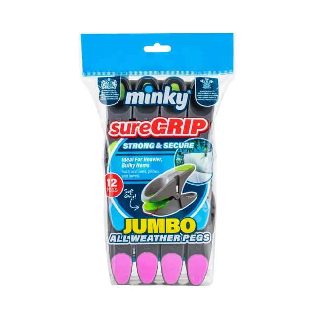minky-suregrip-jumbo-pegs-12-pack-strong-rust-resistant image 1