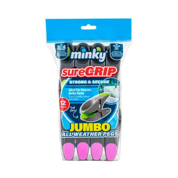 minky-suregrip-jumbo-pegs-12-pack-strong-rust-resistant image 1