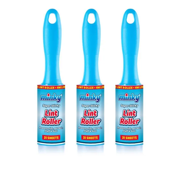 minky-lint-roller-3-pack-super-sticky-reusable image 1