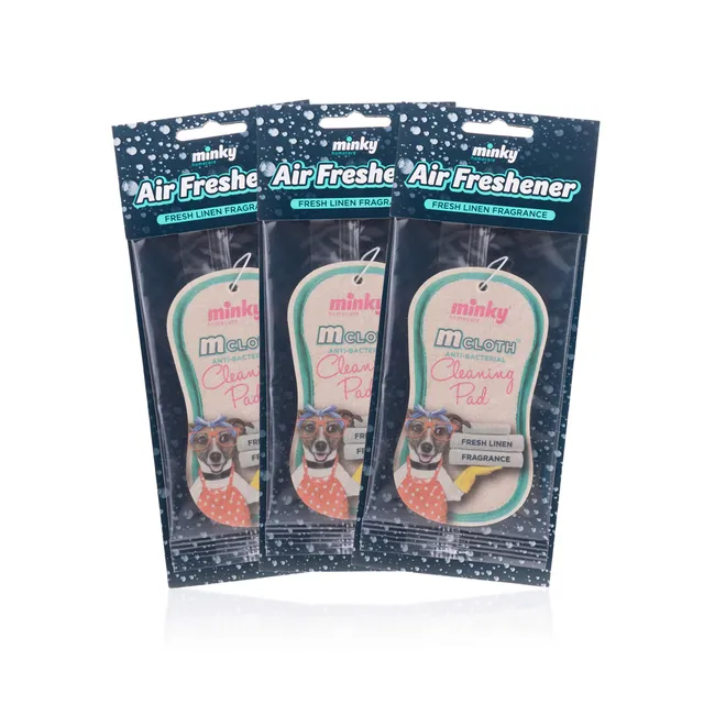minky-car-air-freshener-pack-of-3-fresh-linen-fragrance image 1