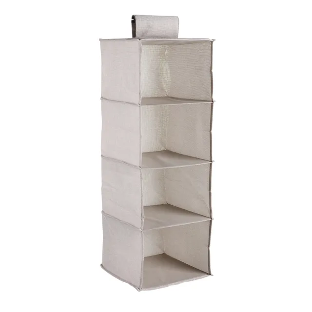 minky-large-hanging-organiser-4-pocket-wardrobe-storage-for-clothes-bags-accesso image 1