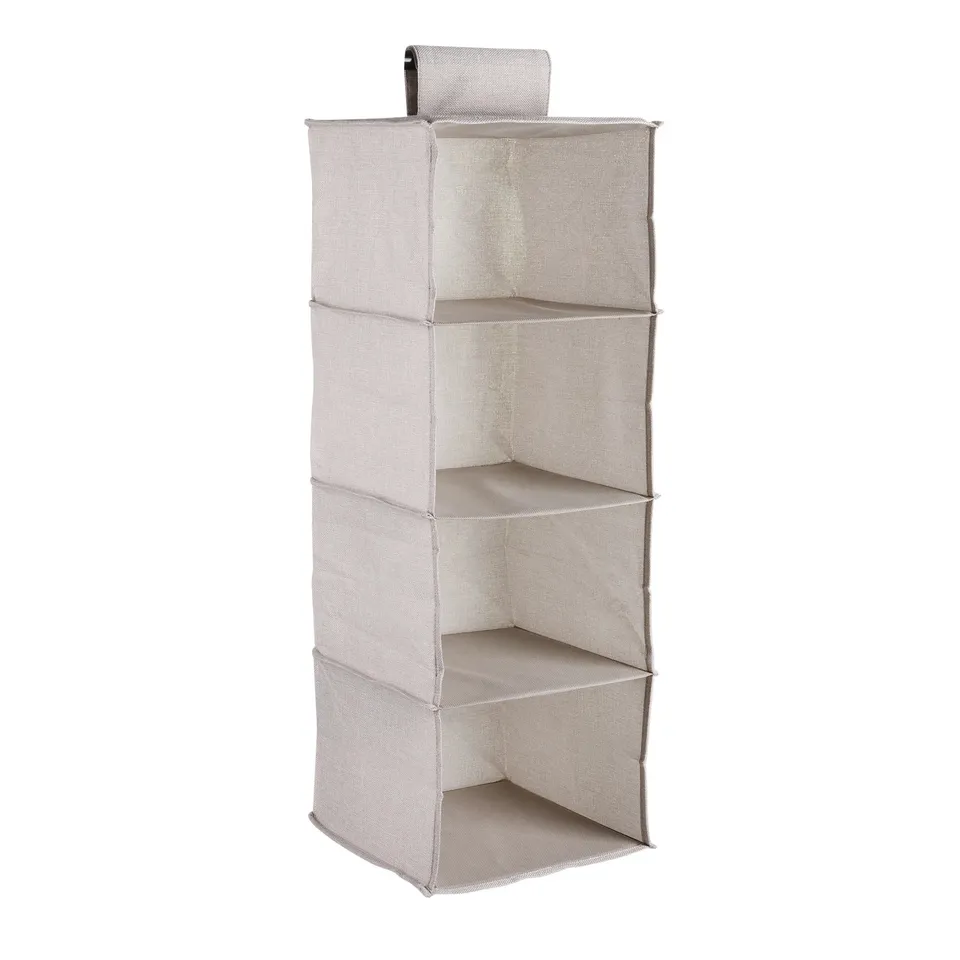 minky-large-hanging-organiser-4-pocket-wardrobe-storage-for-clothes-bags-accesso image 1