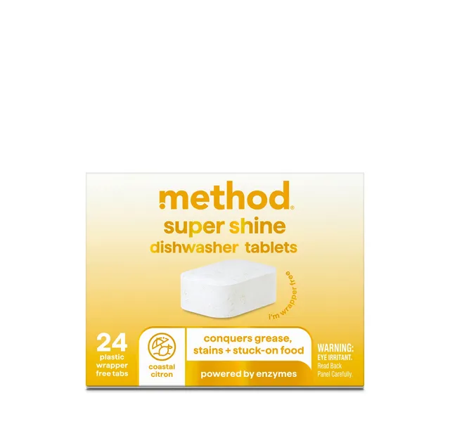 method-super-shine-dishwasher-tablets-coastal-citron-24-ct image 1