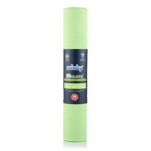 Minky Mcloth Microfibre Glass & Window Tear Off Roll (10 Sheets) – Streak-Free Shine