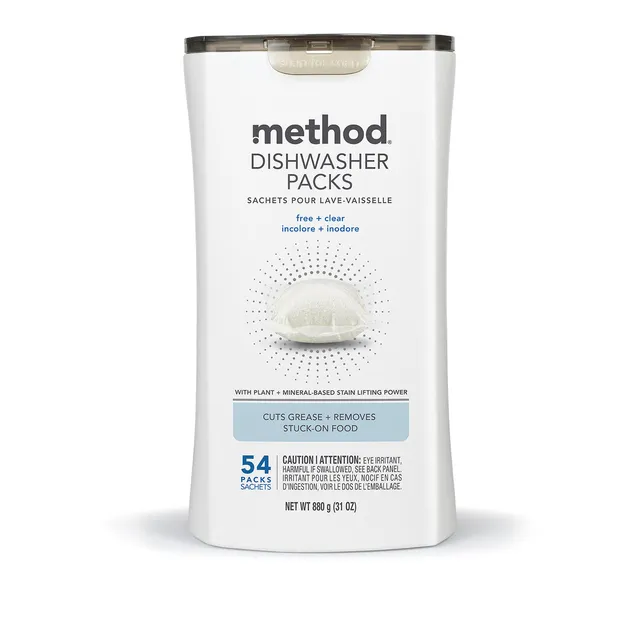 method-dishwasher-packs-free-clear-54-ct-phosphate-free-chlorine-free image 1