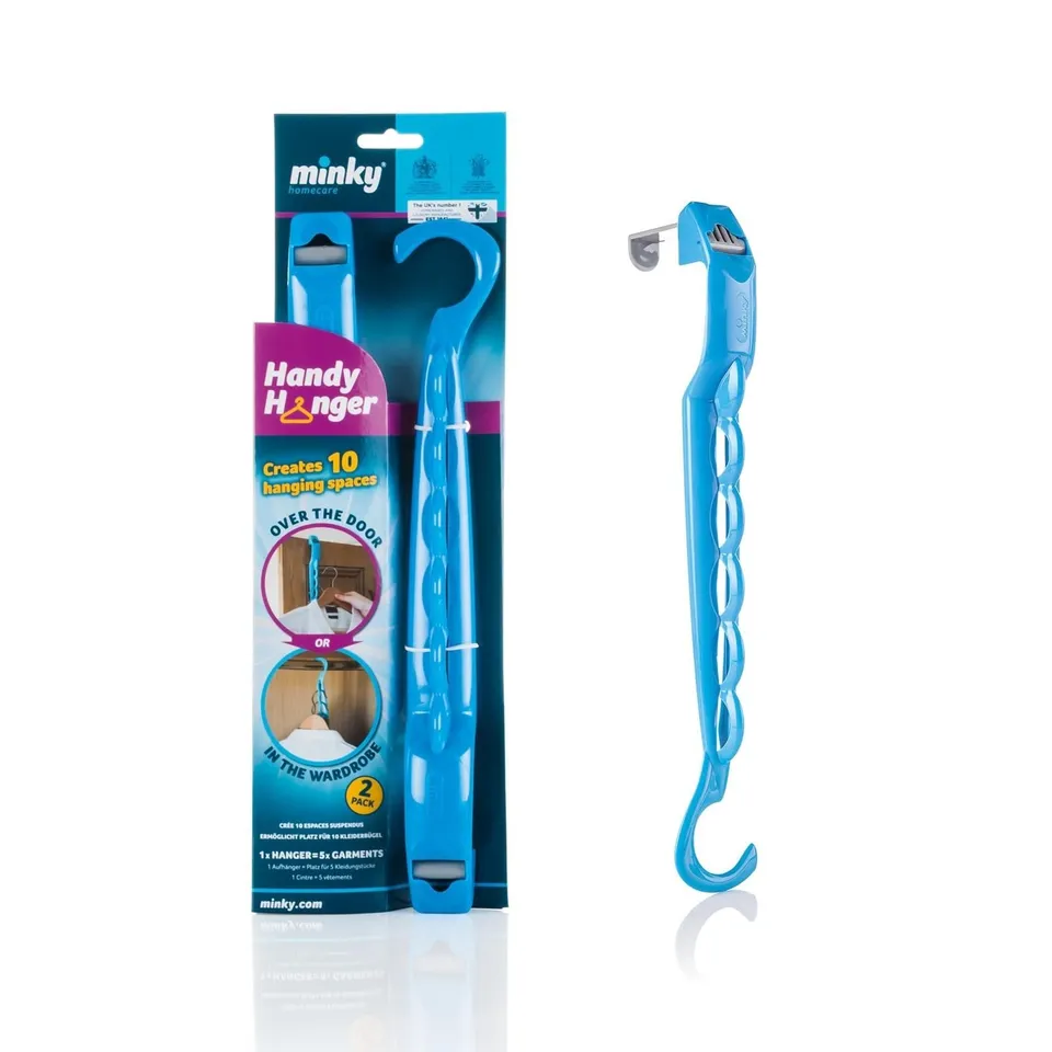 minky-handy-hanger-2-pack-over-door-rail-hanging-organizer image 1