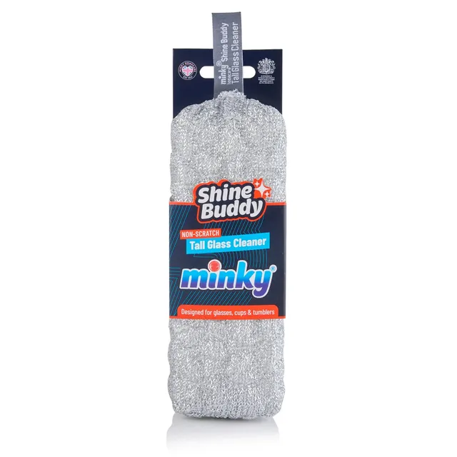 minky-shine-buddy-tall-glass-cleaner-textured-non-scratch-scourer-for-tall-drink image 1