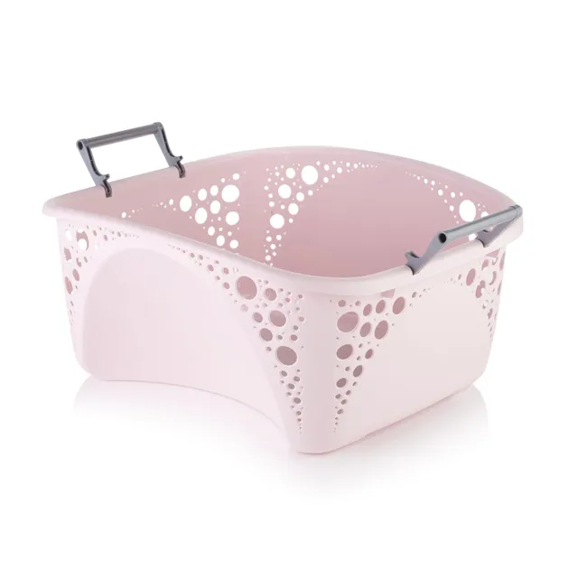 minky-40l-laundry-basket-with-folding-handles-ergonomic-stackable-washing-basket image 1