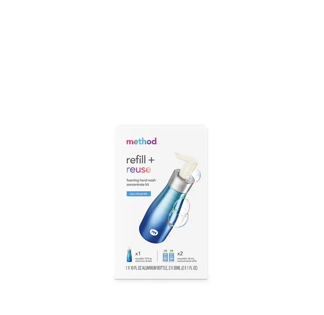 method-foaming-hand-wash-concentrate-starter-kit-sea-minerals-10-fl-oz-1-aluminu image 1