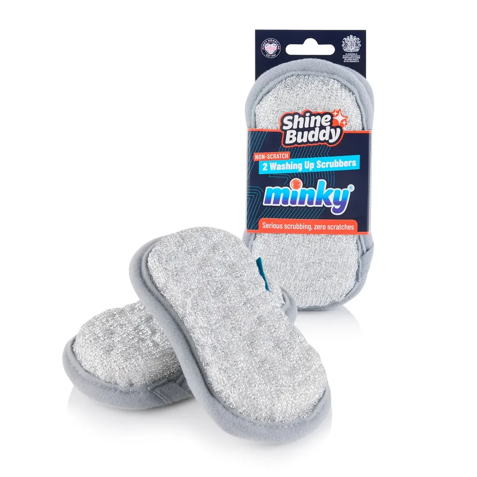 minky-shine-buddy-washing-up-scrubbers-2-pack-non-scratch image 1