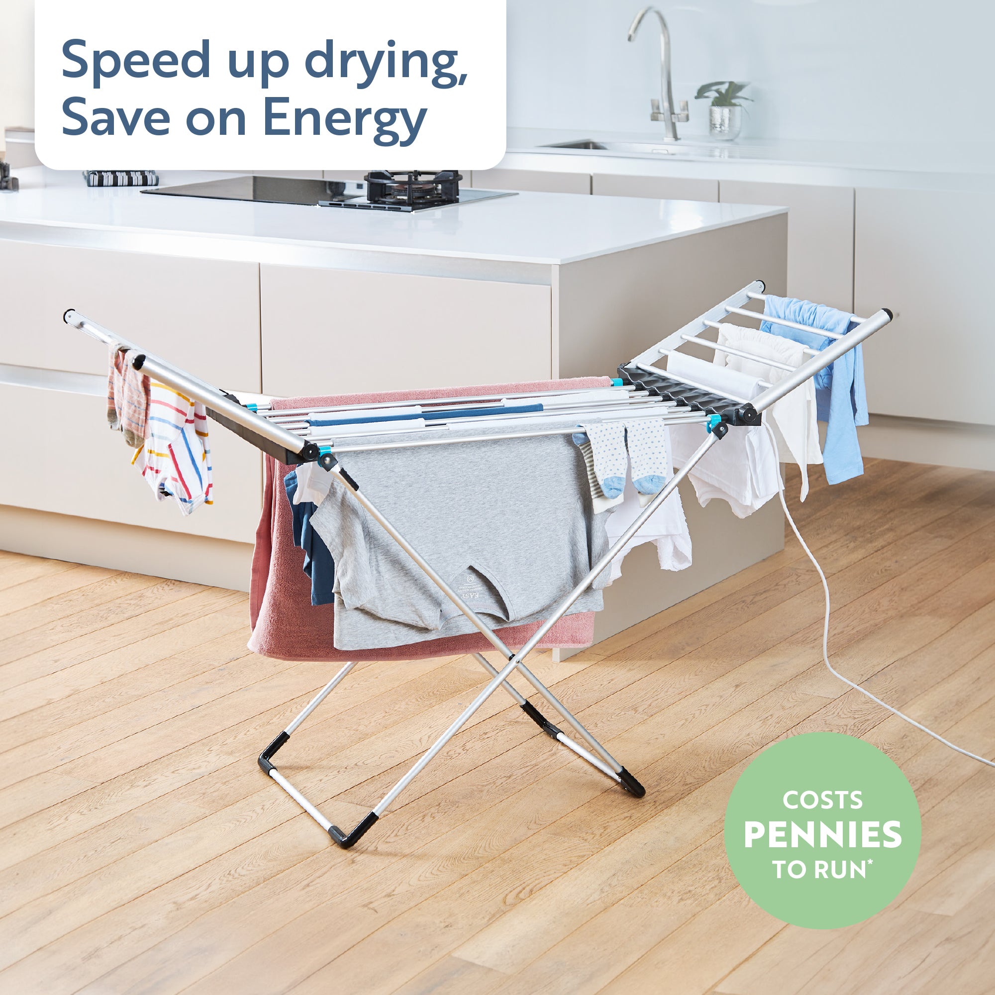 minky-heated-clothes-airer-12m-drying-space-230w-electric-dryer-with-winged-desi image 2