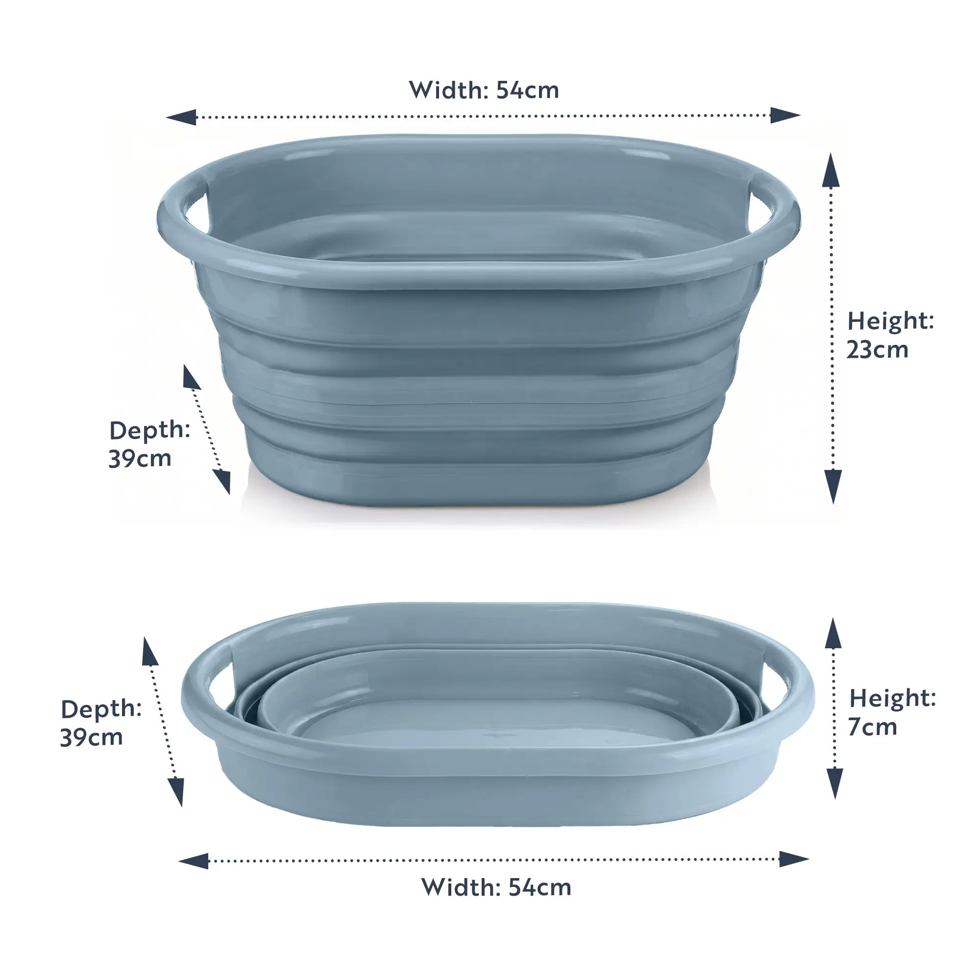 minky-collapsible-washing-basket-24l-space-saving-laundry-basket image 2