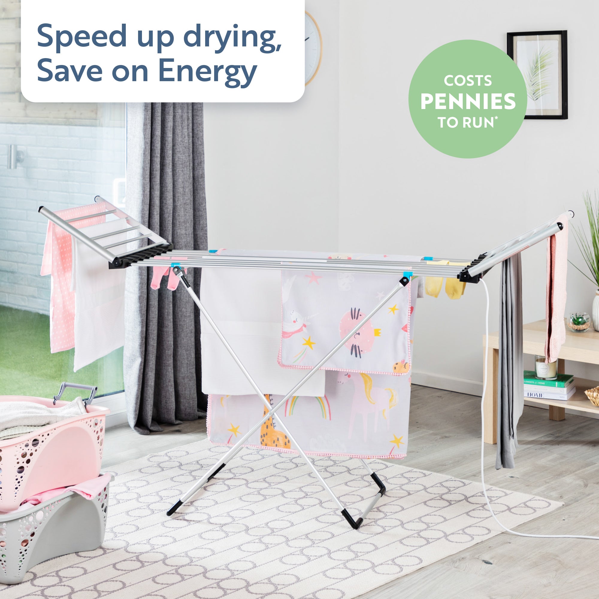 minky-heated-clothes-airer-suredri-xl-winged-airer-cover-included image 3