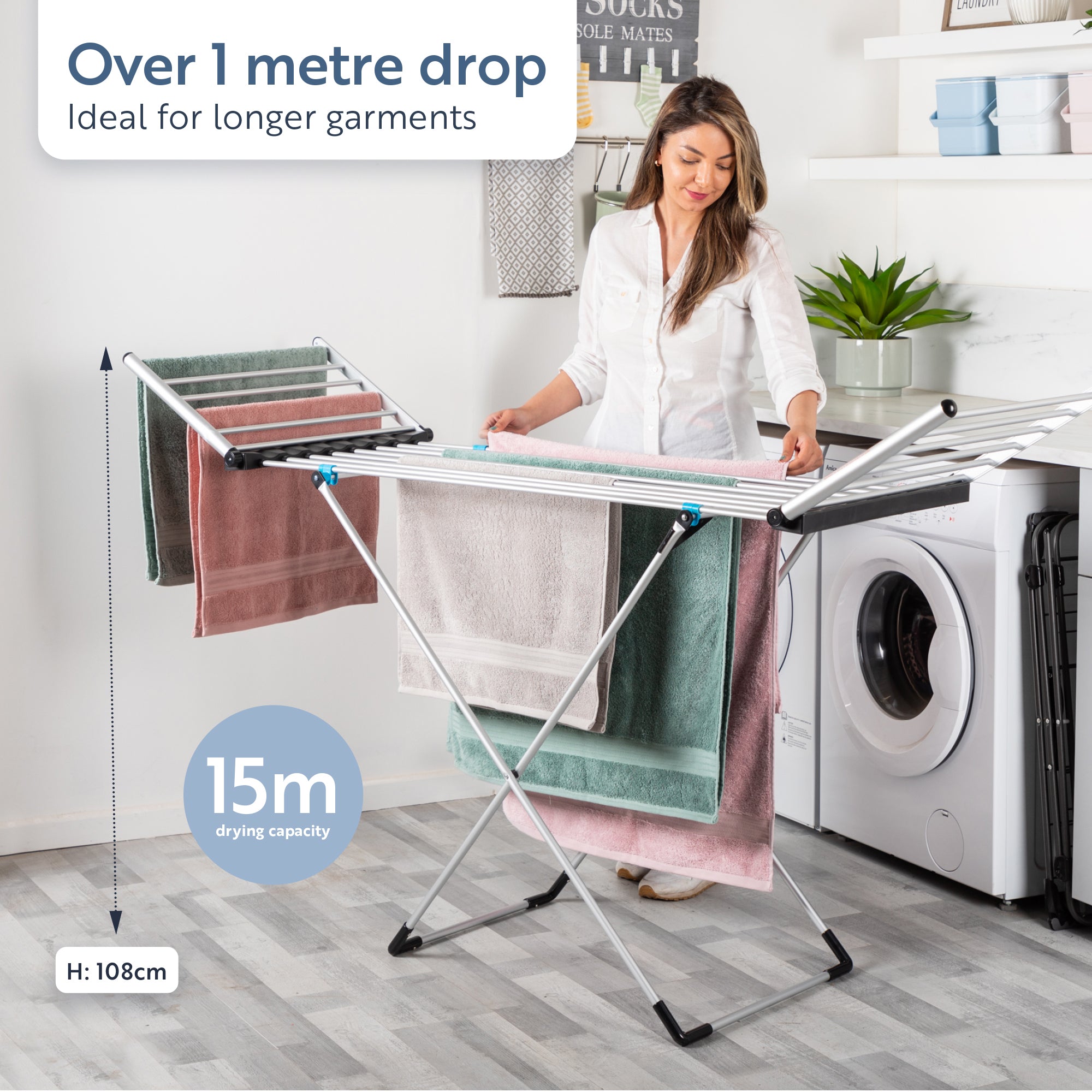 minky-heated-clothes-airer-suredri-xl-winged-airer-cover-included image 4