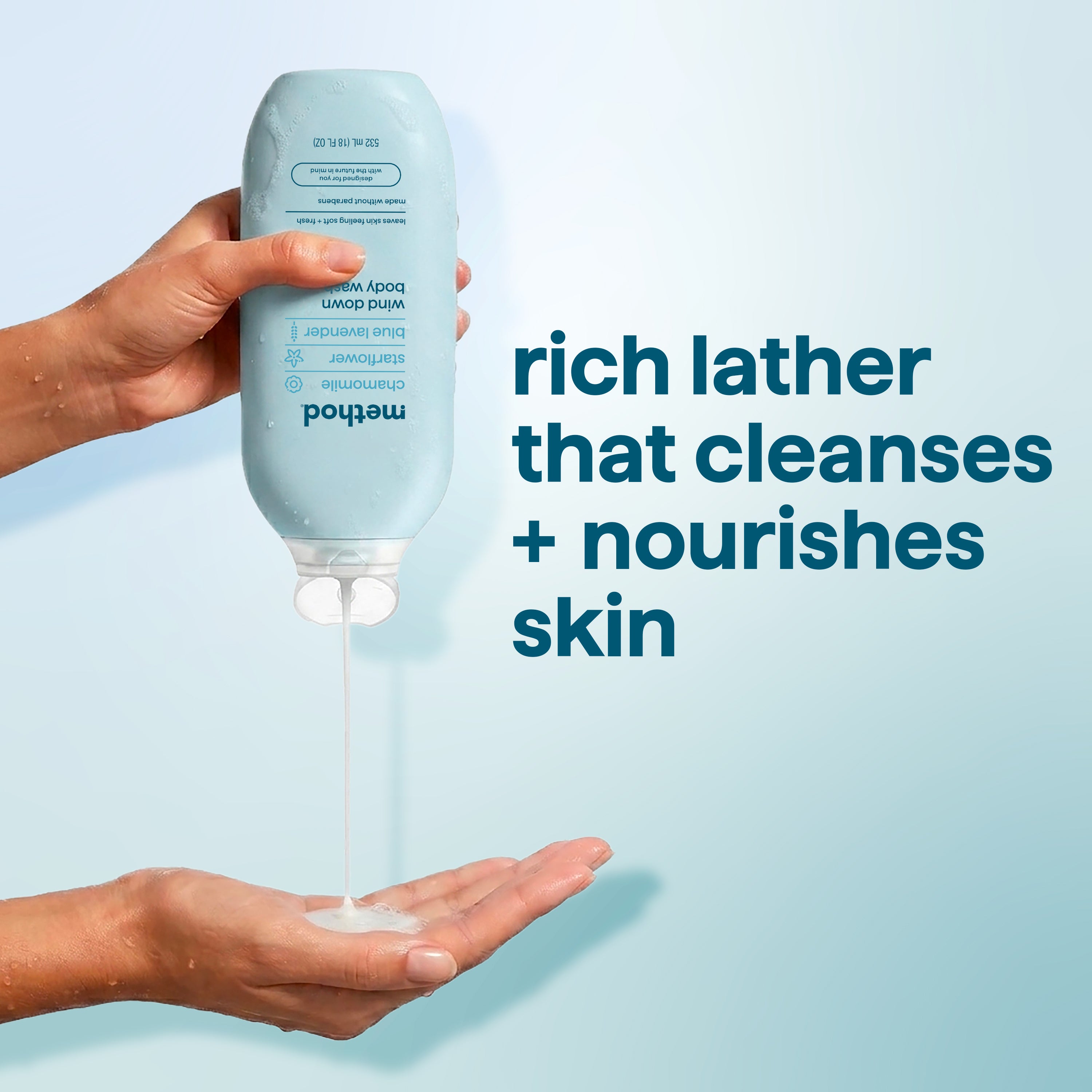 method-wind-down-body-wash-calming-nighttime-wash-with-chamomile-starflower-blue image 7