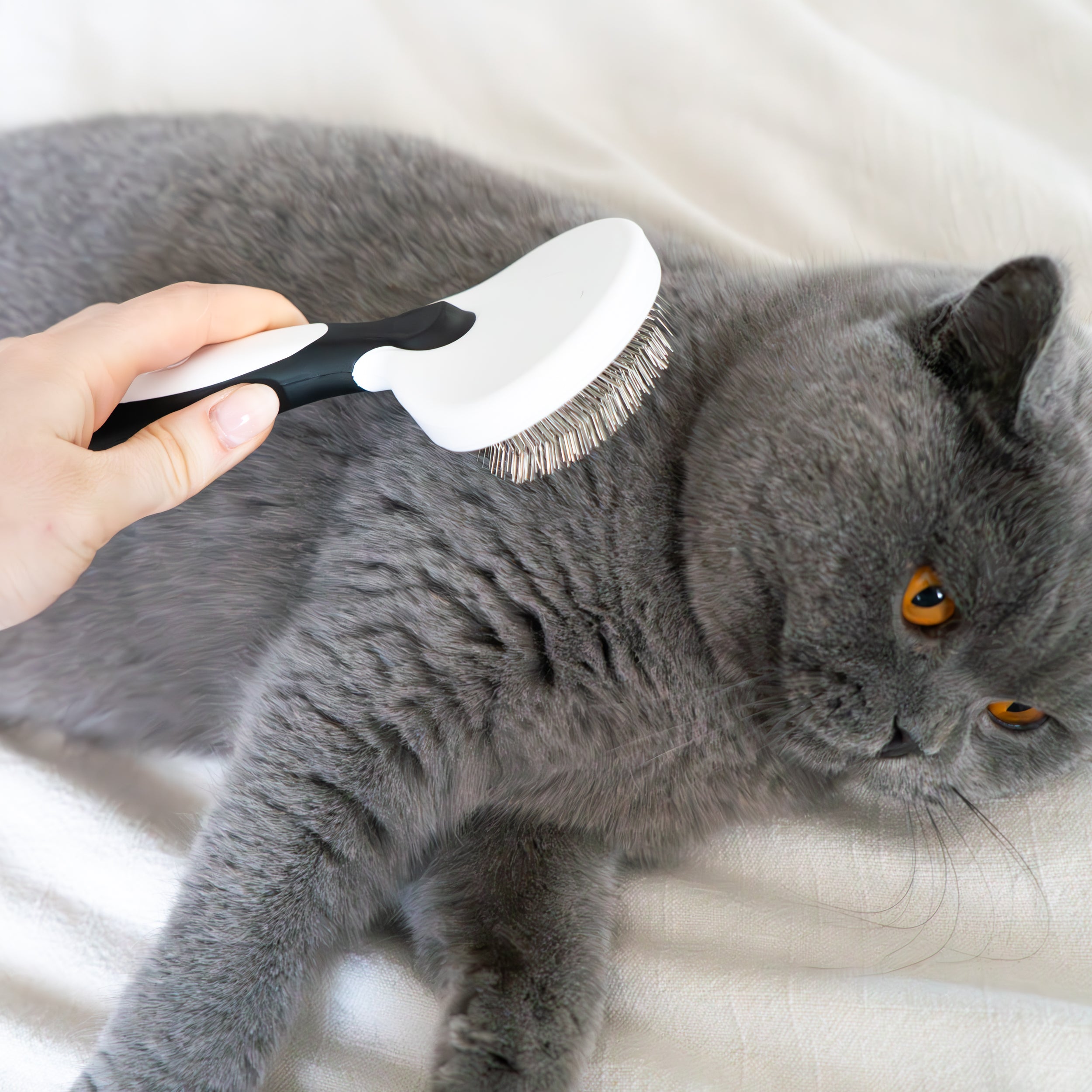 fuller-brush-stanhome-pet-slicker-brush-stainless-steel-flexible-cushion-groomin image 6