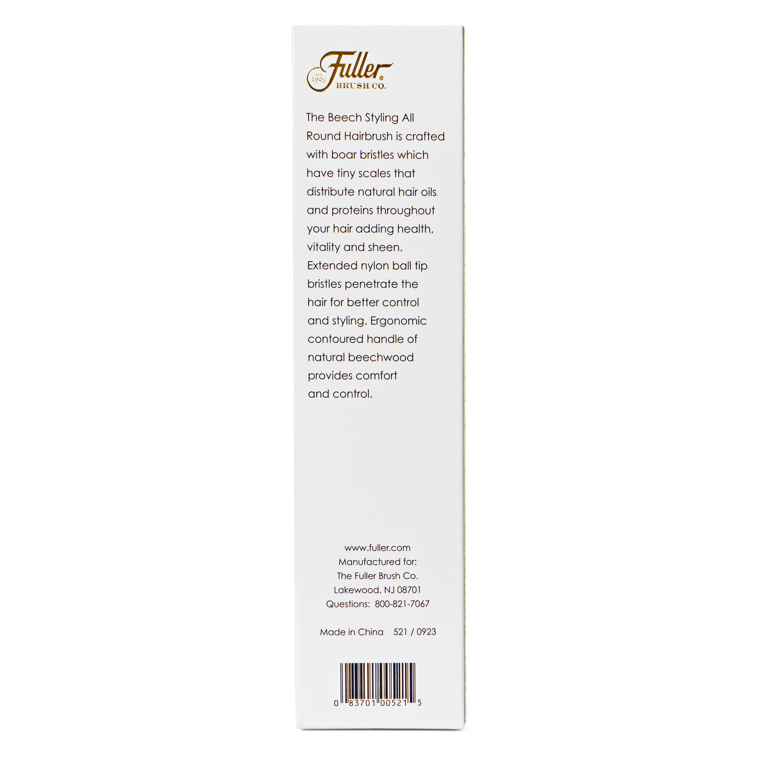 fuller-brush-beech-styling-all-round-hairbrush-genuine-boar-bristle-with-nylon-b image 8