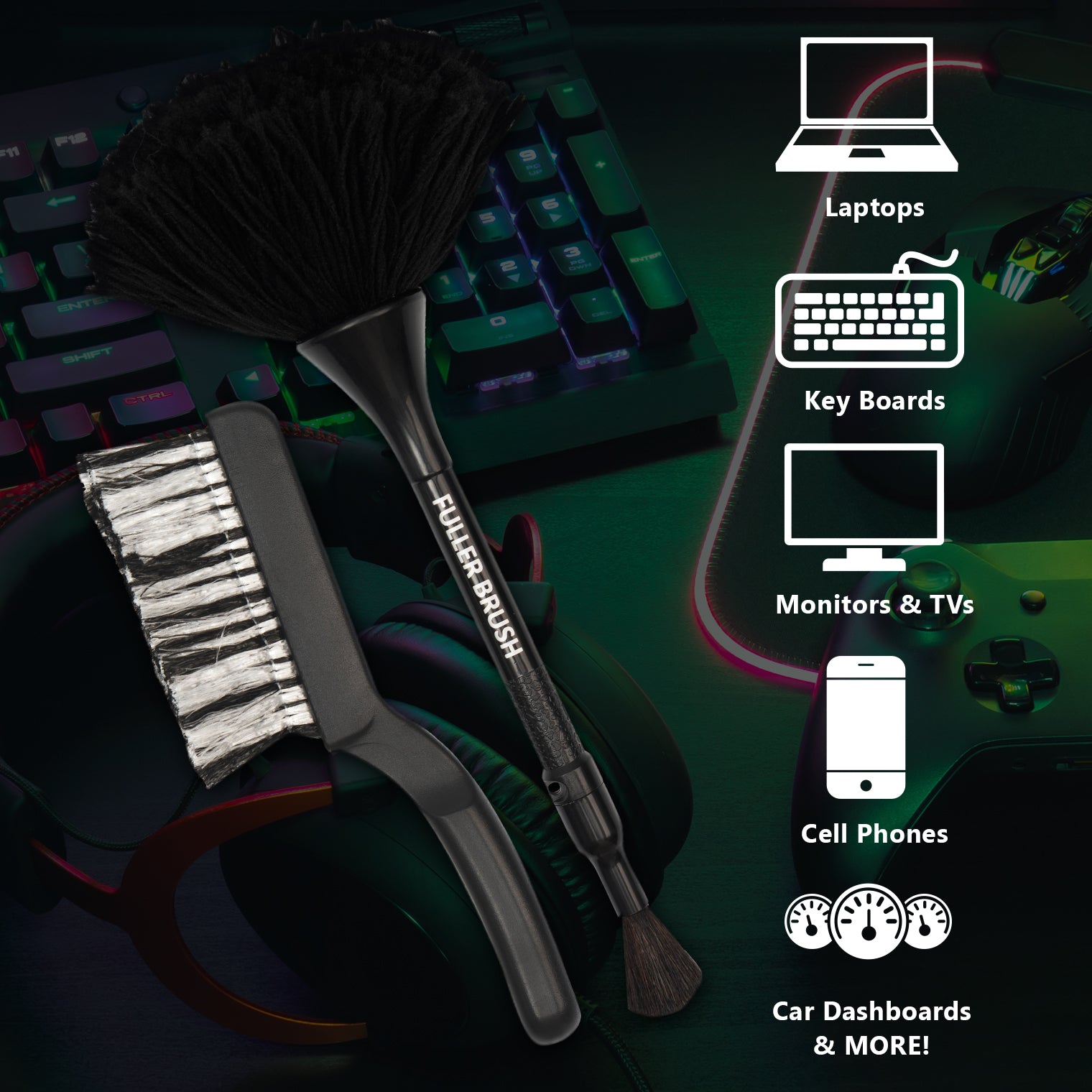 fuller-brush-electronics-dusting-brush-set-microfiber-goat-hair-polystatic-brush image 2