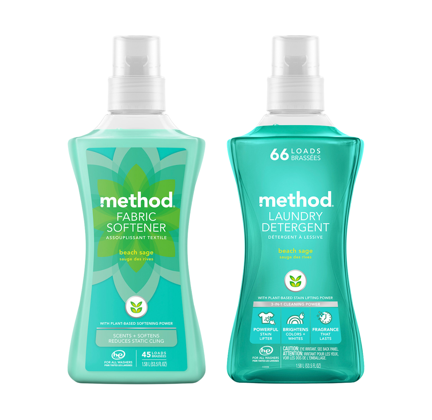 method-laundry-bundle-detergent-fabric-softener-beach-sage-107-fl-oz image 2