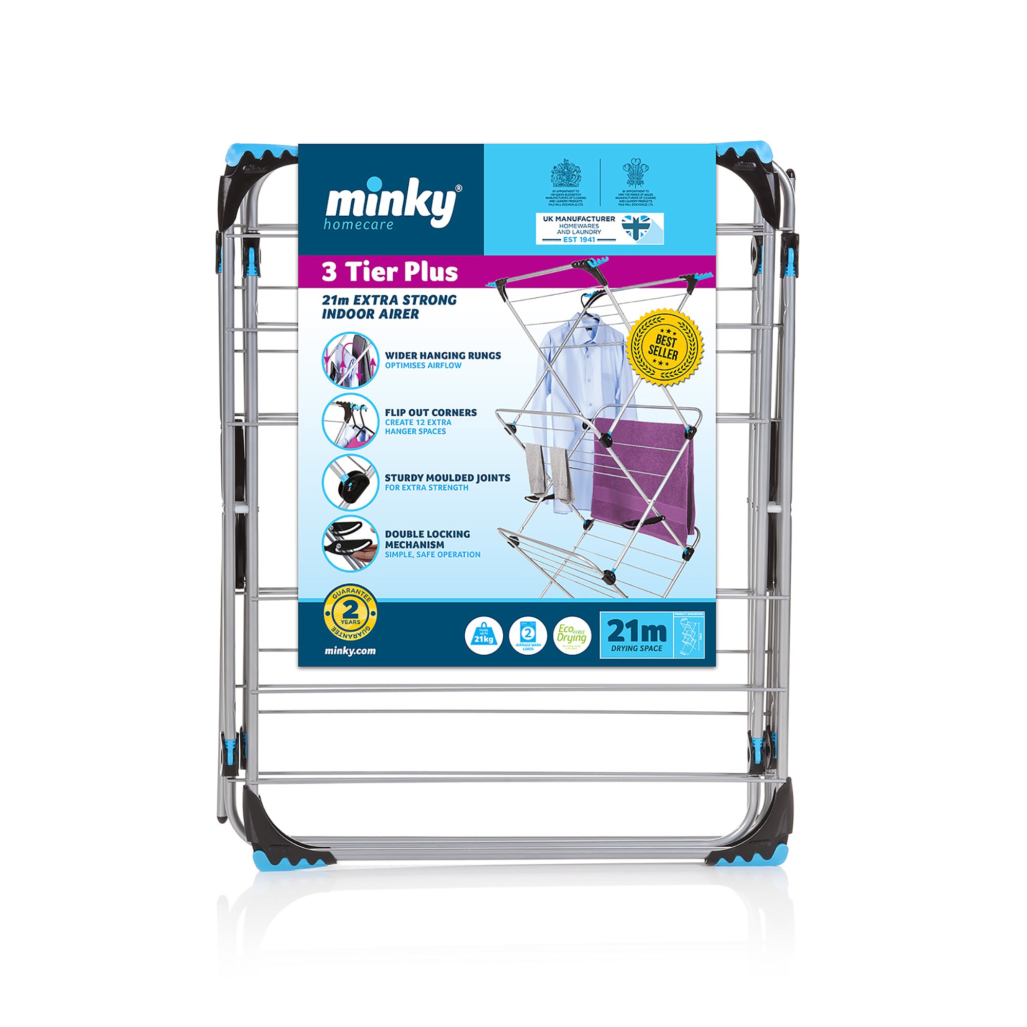 minky-3-tier-plus-clothes-airer image 2
