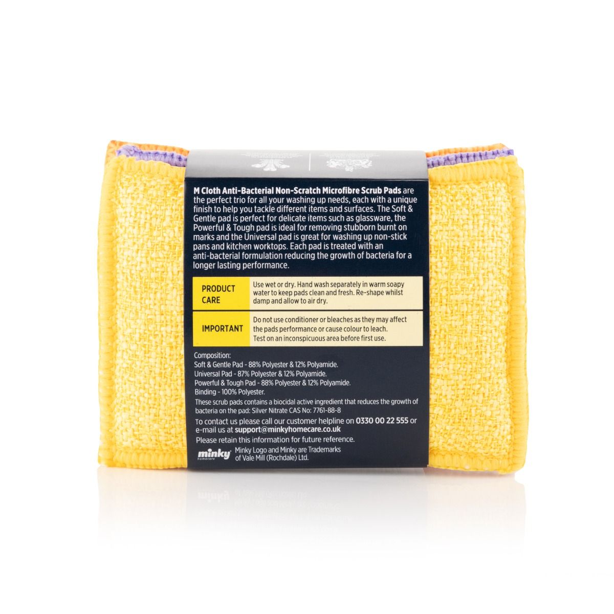 minky-mcloth-non-scratch-scrub-pads-pack-of-3-anti-bacterial-microfibre image 5