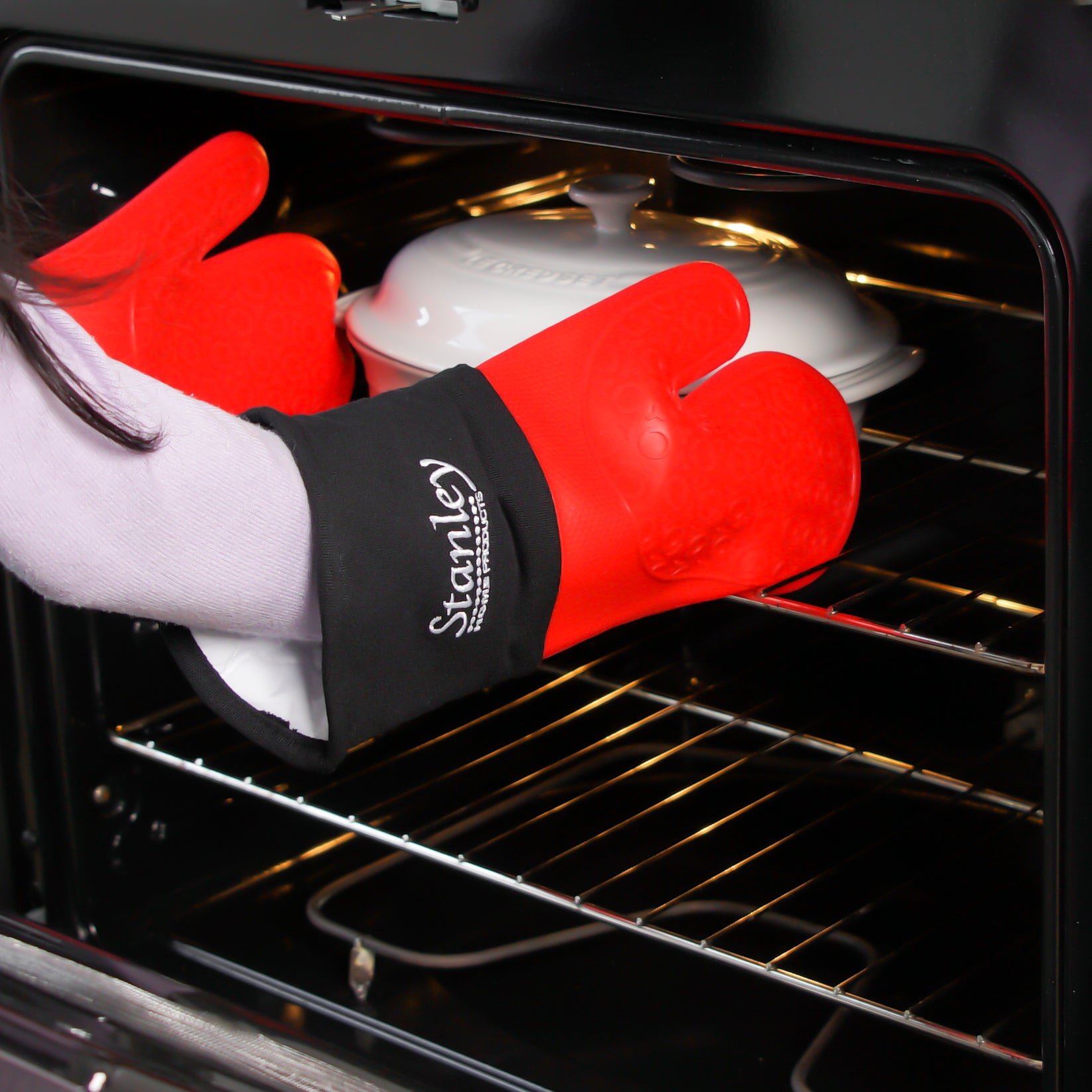 fuller-brush-stanley-silicone-oven-glove-heat-resistant-to-500-f-extra-long-14-5 image 2