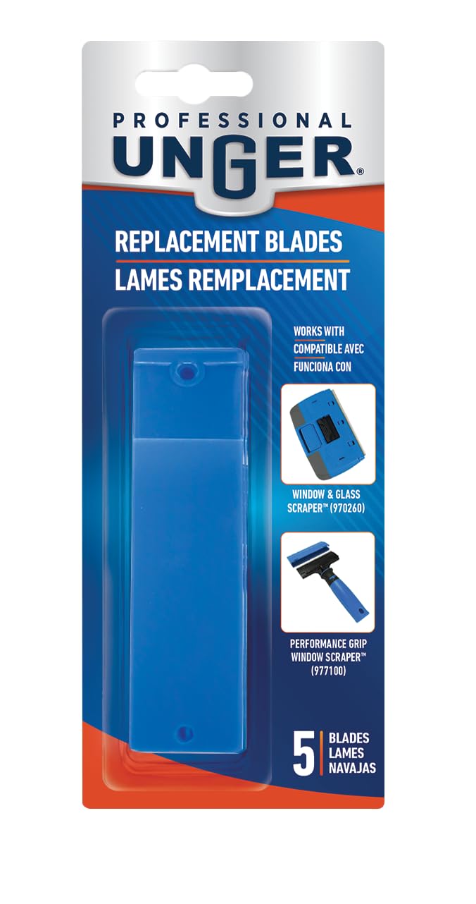 unger-professional-4-replacement-window-and-glass-scraper-blades-5-pack-with-sto image 7