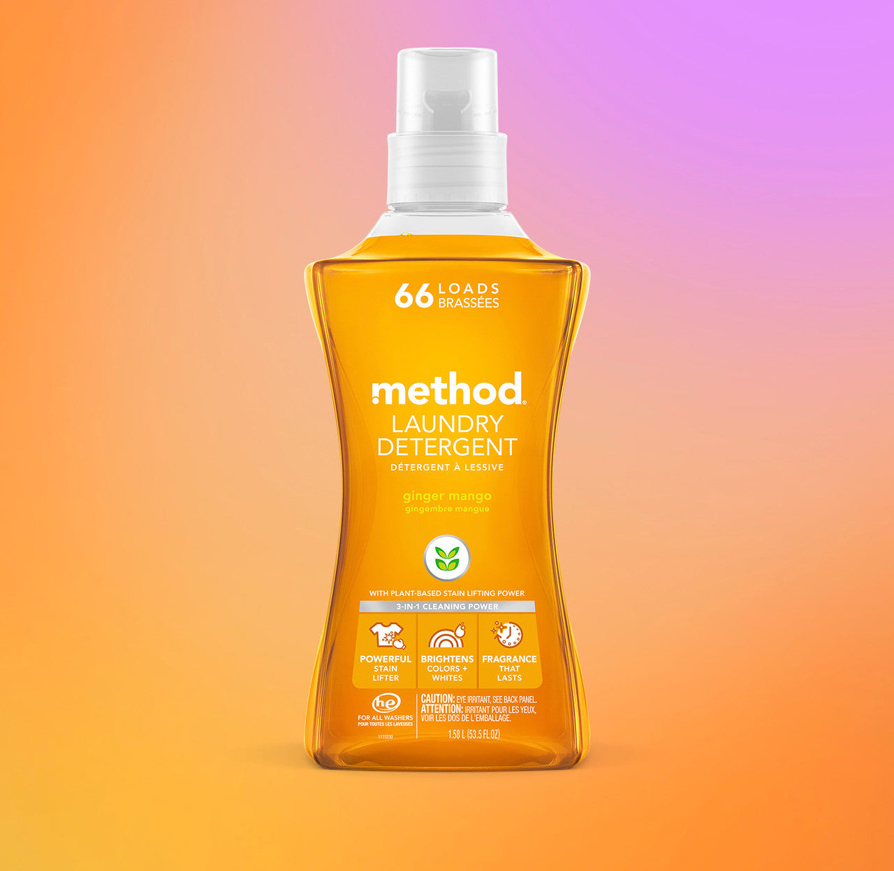 method-laundry-bundle-ginger-mango-107-fl-oz-detergent-fabric-softener image 3