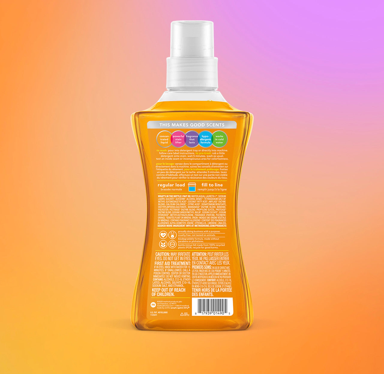 method-laundry-detergent-ginger-mango-53-5-fl-oz-4x-concentrated image 3