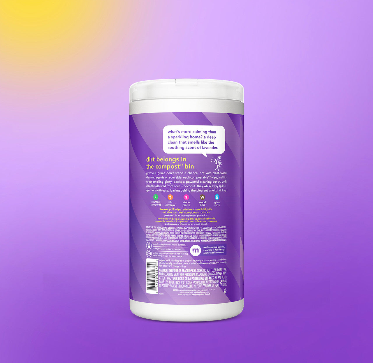 method-all-purpose-cleaning-wipes-french-lavender-70-count image 3