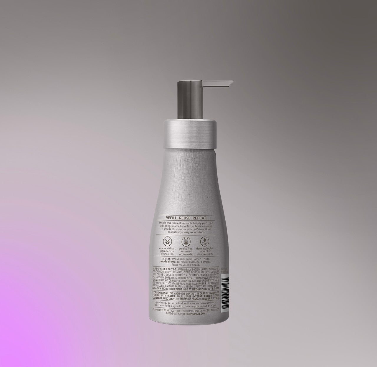 method-foaming-hand-wash-violet-lavender-10-fl-oz-recyclable-aluminum-bottle image 3