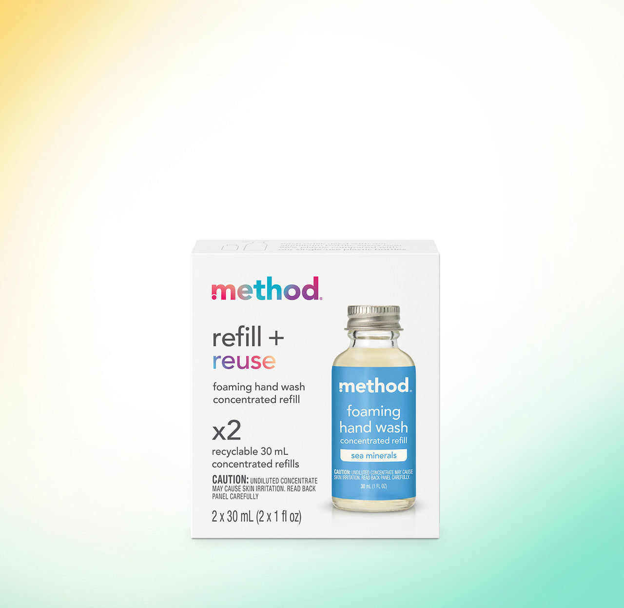 method-foaming-hand-wash-2-pack-concentrated-refills-sea-minerals-2-x-1-fl-oz image 2