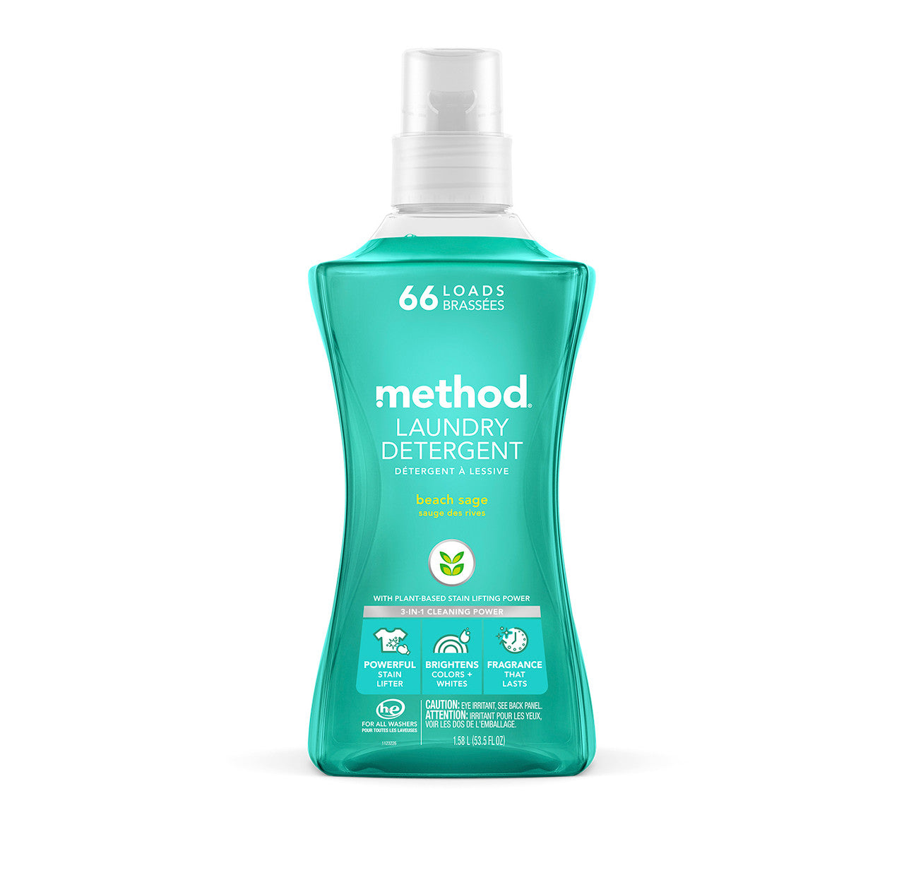 method-laundry-detergent-beach-sage-53-5-fl-oz-66-loads-he-compatible image 1