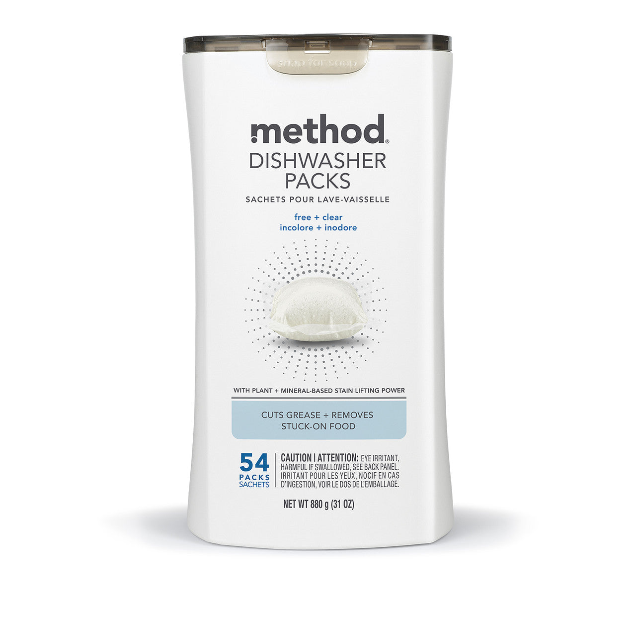 method-dishwasher-packs-free-clear-54-ct-phosphate-free-chlorine-free image 1