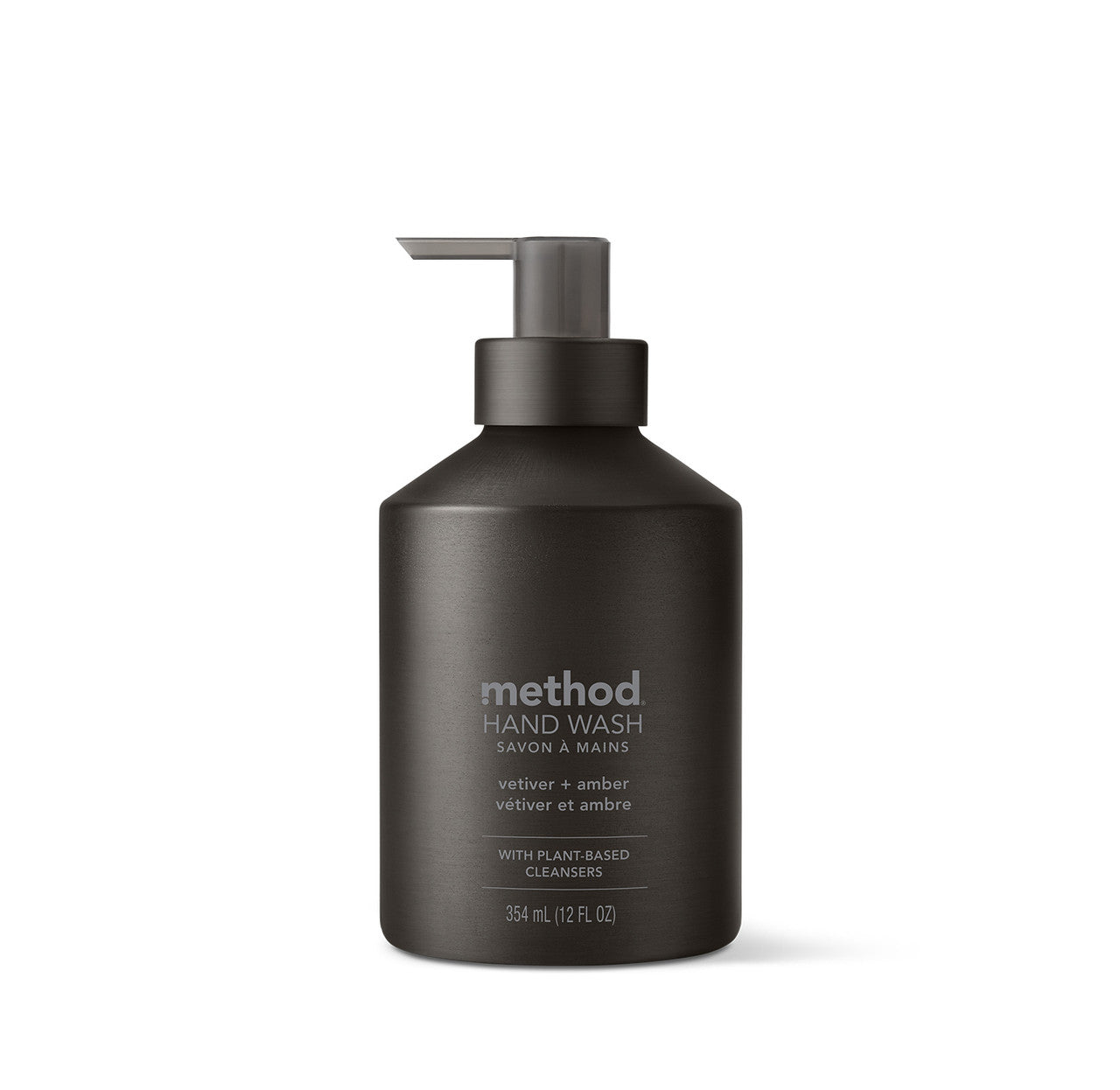 method-gel-hand-wash-vetiver-amber-12-fl-oz-refillable-aluminum-bottle image 1