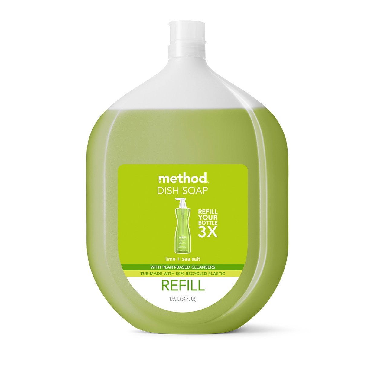 method-dish-soap-refill-lime-sea-salt-54-fl-oz-3x-concentrate image 1