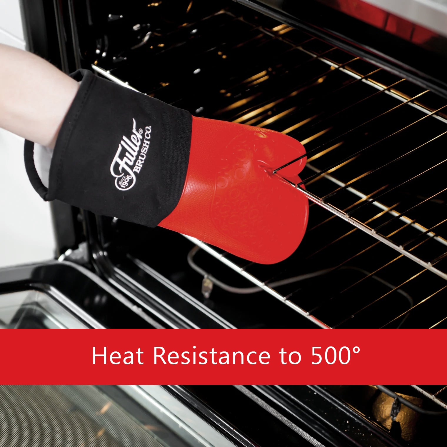 fuller-brush-silicone-oven-glove-heat-resistant-to-500-f-extra-long-14-5-inch image 2