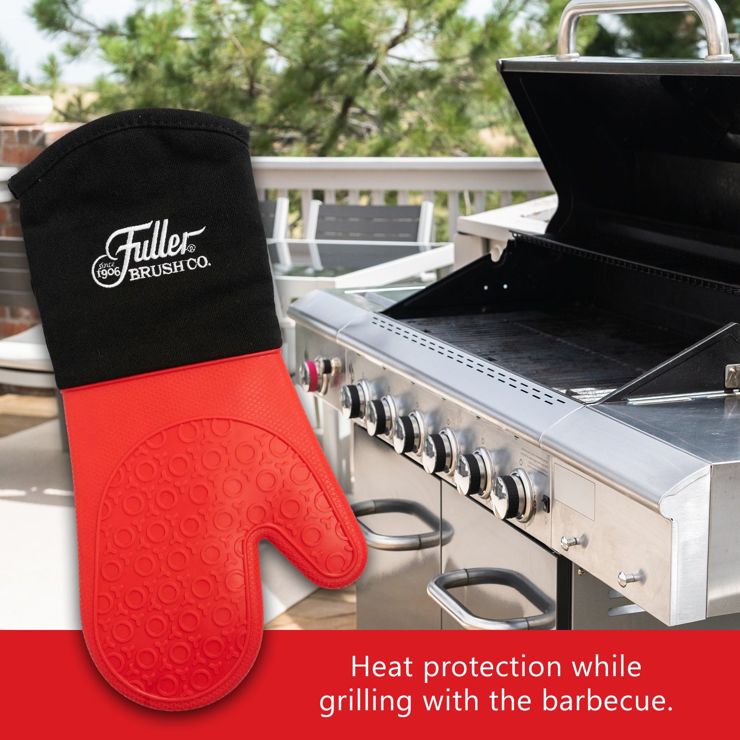 fuller-brush-silicone-oven-glove-heat-resistant-to-500-f-extra-long-14-5-inch image 5