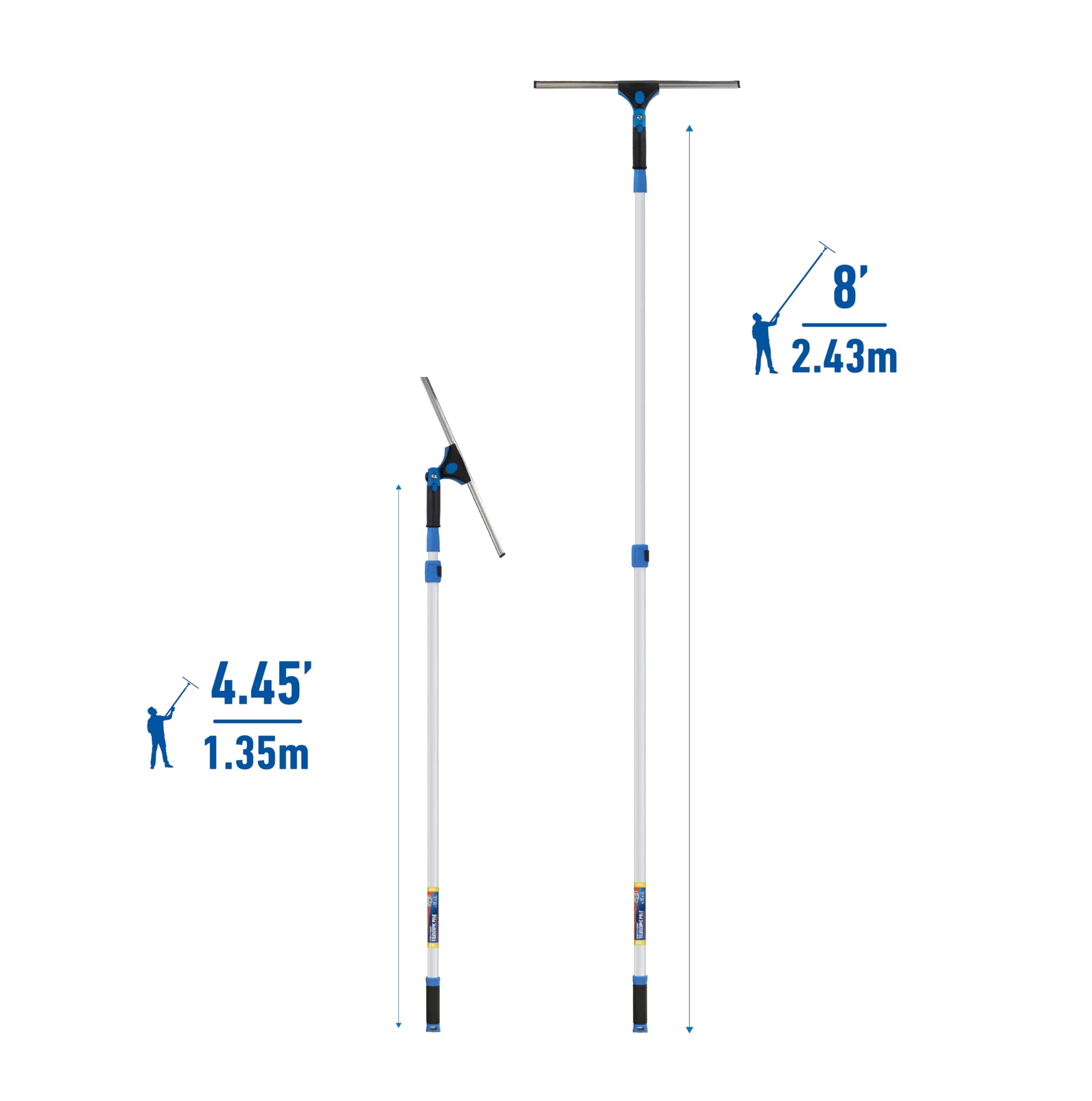 unger-professional-connect-clean-18-inch-grip-swivel-window-squeegee-with-8-foot image 3