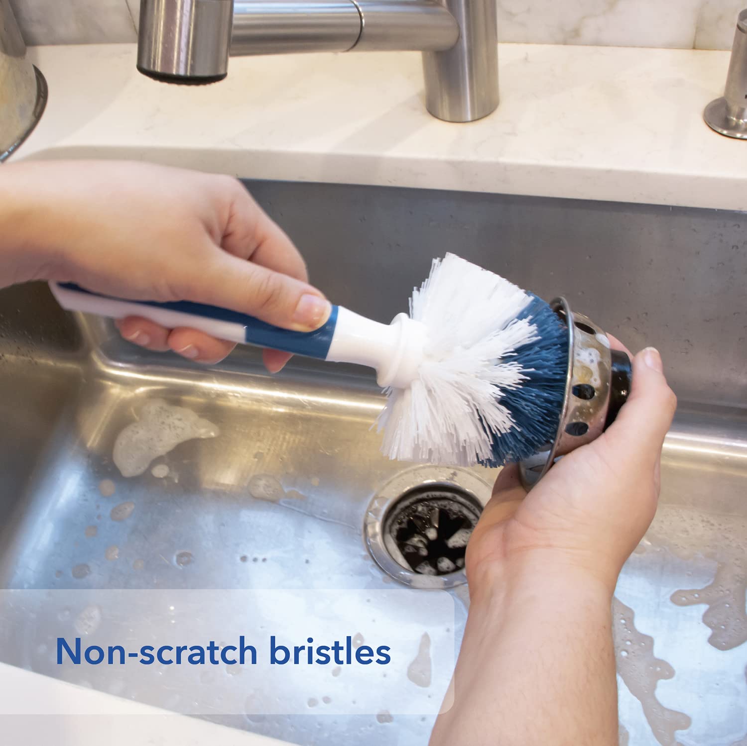 unger-sink-and-dish-scrub-brush-ergonomic-handle-with-non-scratch-bristles-for-k image 4