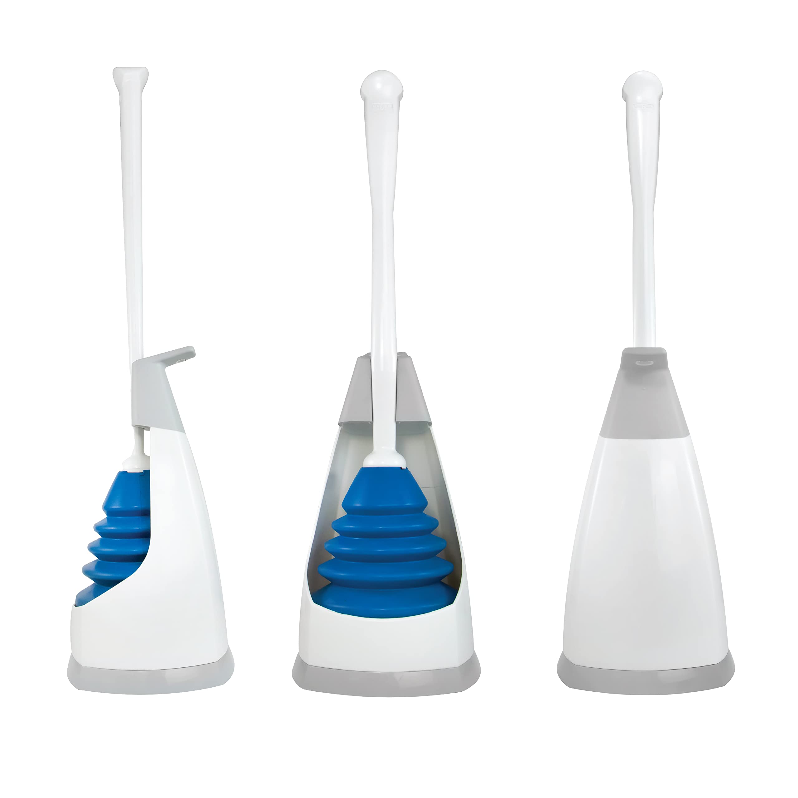 unger-ez-no-drip-combo-toilet-brush-and-plunger-set-with-carrying-caddy image 7