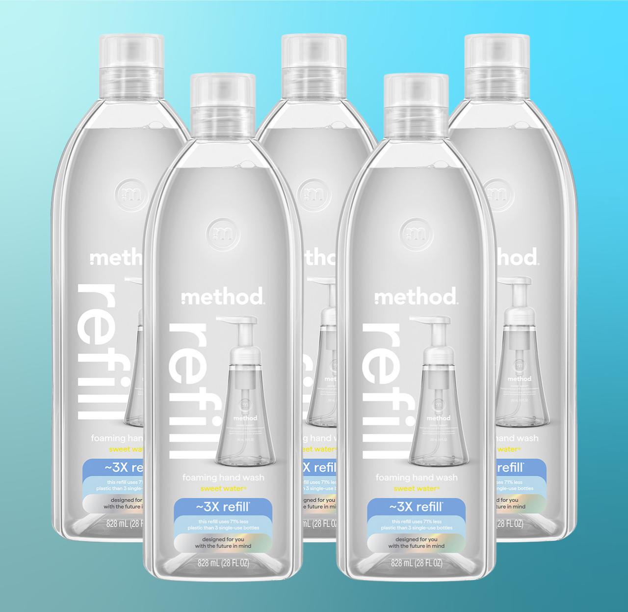 method-sweet-water-foaming-hand-wash-refill-5-count-bundle-140-fl-oz-total image 2