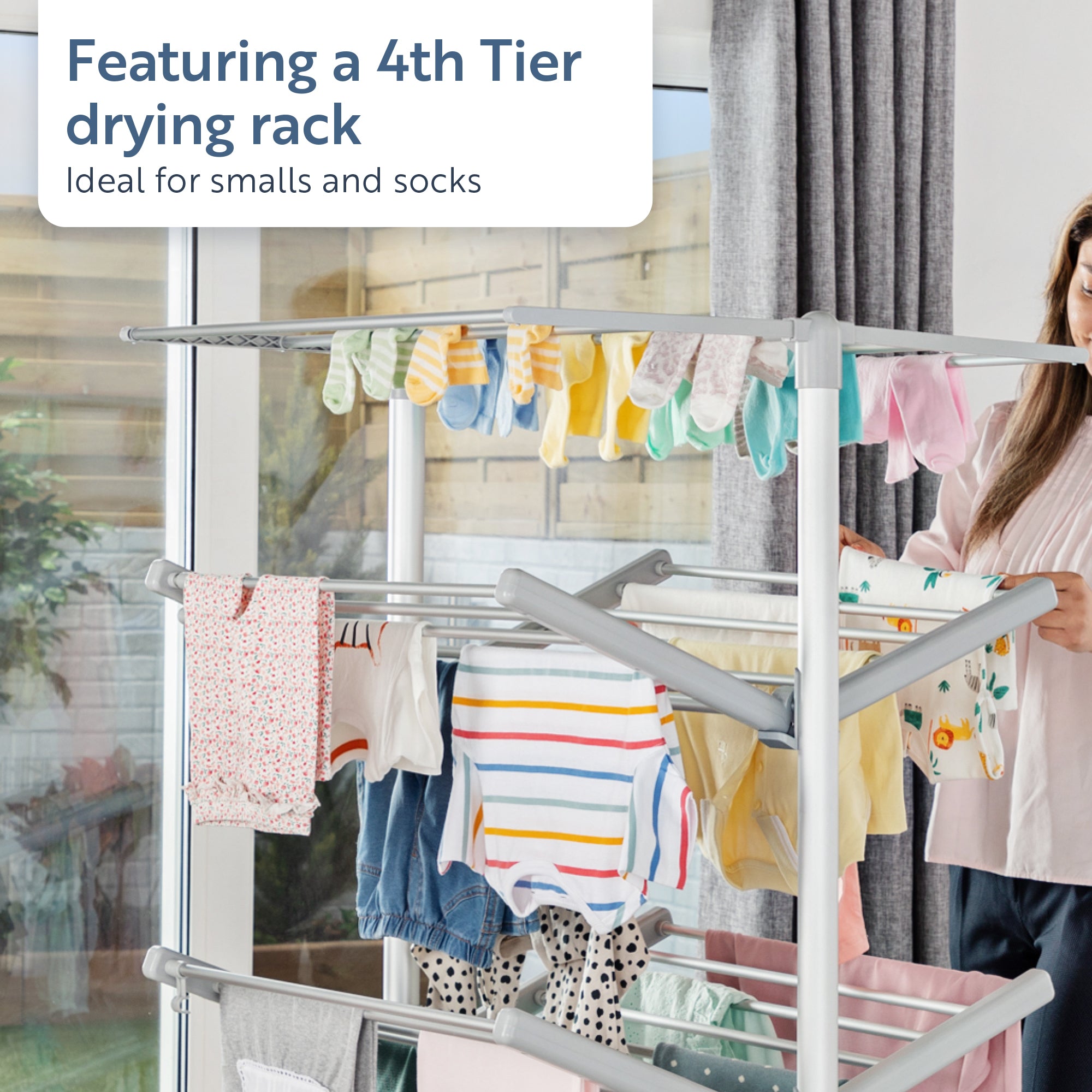 minky-suredri-4-tier-heated-clothes-airer-with-cover-23m-capacity image 5