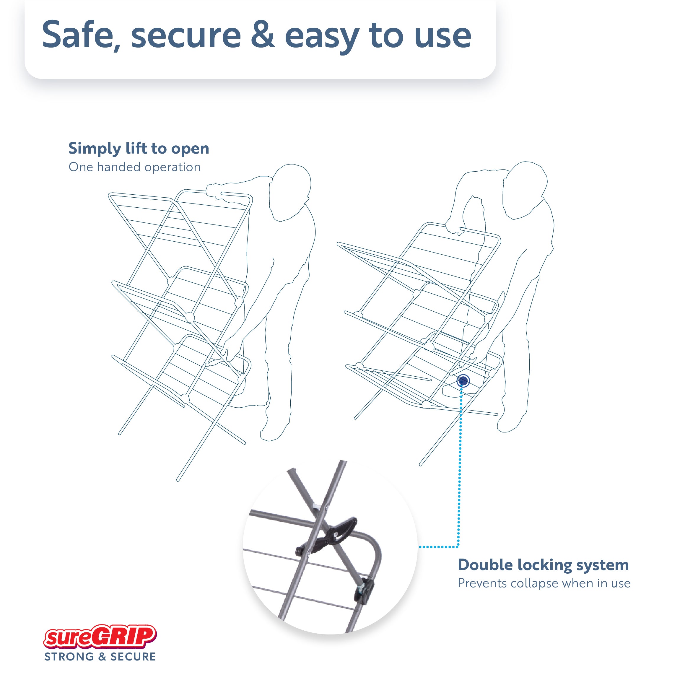 minky-premium-suregrip-long-dry-airer-3-tier-non-slip-rungs image 6