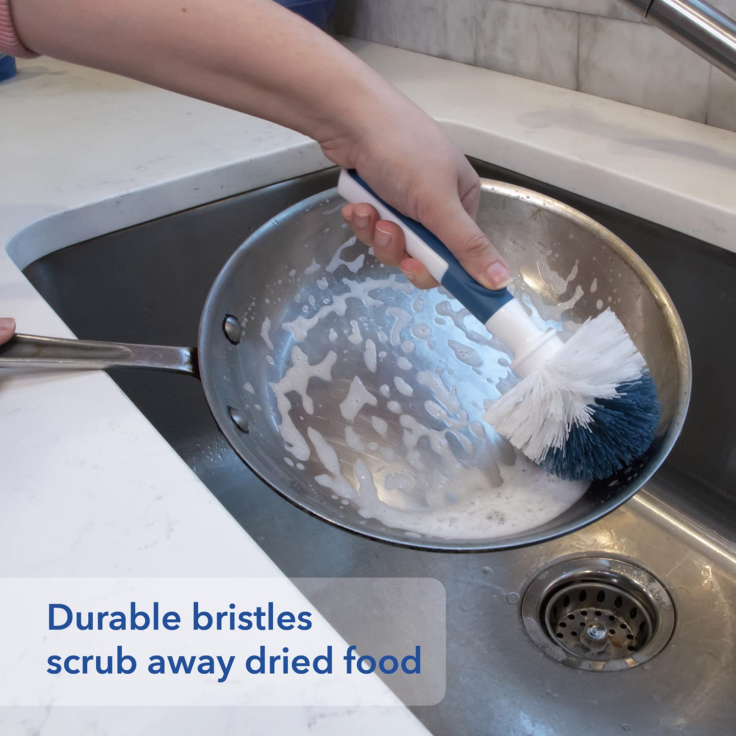unger-sink-and-dish-scrub-brush-ergonomic-handle-with-non-scratch-bristles-for-k image 6